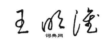 駱恆光王明淮草書個性簽名怎么寫