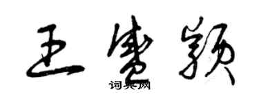 曾慶福王盛穎草書個性簽名怎么寫