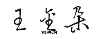 駱恆光王金朵草書個性簽名怎么寫