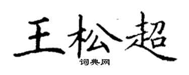 丁謙王松超楷書個性簽名怎么寫