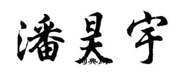 胡問遂潘昊宇行書個性簽名怎么寫