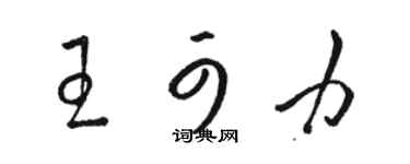 駱恆光王可力草書個性簽名怎么寫
