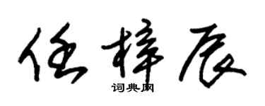 朱錫榮任梓辰草書個性簽名怎么寫