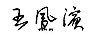 朱錫榮王鳳濱草書個性簽名怎么寫