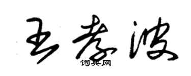 朱錫榮王孝波草書個性簽名怎么寫