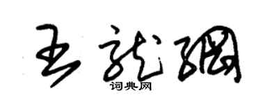 朱錫榮王龍綱草書個性簽名怎么寫