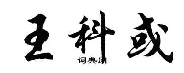 胡問遂王科或行書個性簽名怎么寫