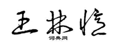 曾慶福王林憶草書個性簽名怎么寫