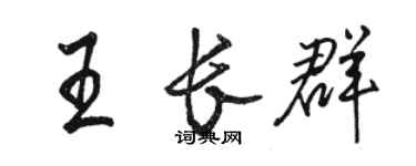 駱恆光王長群行書個性簽名怎么寫