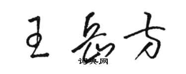 駱恆光王岳方草書個性簽名怎么寫