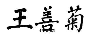 翁闓運王善菊楷書個性簽名怎么寫