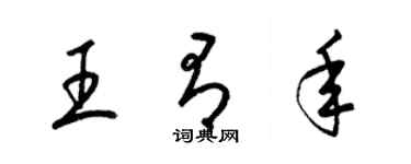 梁錦英王有年草書個性簽名怎么寫