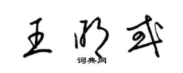 梁錦英王明或草書個性簽名怎么寫