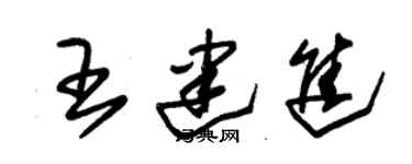 朱錫榮王建進草書個性簽名怎么寫