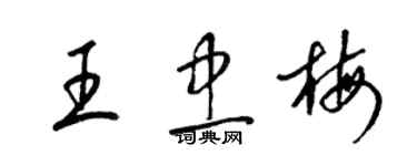 梁錦英王忠梅草書個性簽名怎么寫