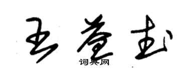 朱錫榮王益武草書個性簽名怎么寫