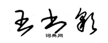 朱錫榮王書彩草書個性簽名怎么寫
