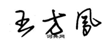 朱錫榮王方鳳草書個性簽名怎么寫