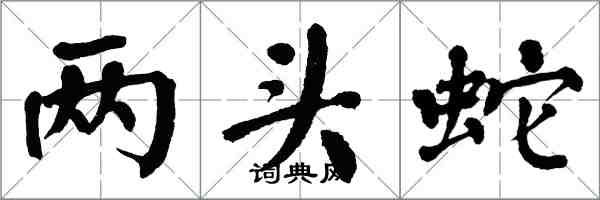 翁闓運兩頭蛇楷書怎么寫