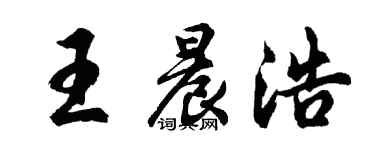 胡問遂王晨浩行書個性簽名怎么寫