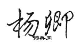 駱恆光楊卿行書個性簽名怎么寫
