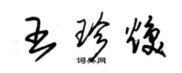 朱錫榮王珍煥草書個性簽名怎么寫