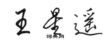 駱恆光王星遙行書個性簽名怎么寫