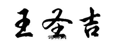 胡問遂王聖吉行書個性簽名怎么寫