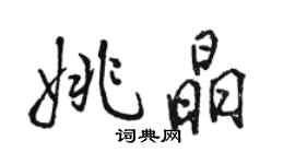 駱恆光姚晶行書個性簽名怎么寫