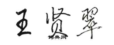 駱恆光王賢翠行書個性簽名怎么寫