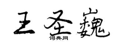 曾慶福王聖巍行書個性簽名怎么寫