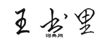 駱恆光王書里行書個性簽名怎么寫