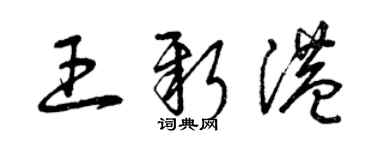 曾慶福王新港草書個性簽名怎么寫