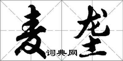 胡問遂麥壟行書怎么寫