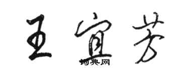 駱恆光王宜芳行書個性簽名怎么寫