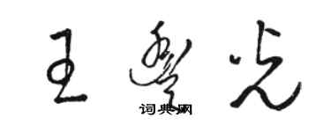 駱恆光王豐光草書個性簽名怎么寫