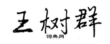 曾慶福王樹群行書個性簽名怎么寫