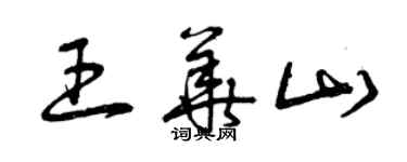 曾慶福王華山草書個性簽名怎么寫