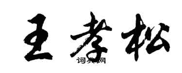 胡問遂王孝松行書個性簽名怎么寫