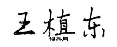 曾慶福王植東行書個性簽名怎么寫