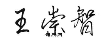 駱恆光王崇智行書個性簽名怎么寫