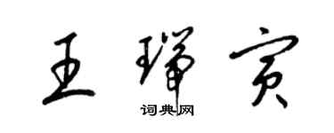 梁錦英王瑞寅草書個性簽名怎么寫