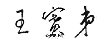 駱恆光王賽弟草書個性簽名怎么寫