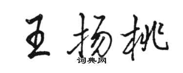 駱恆光王揚桃行書個性簽名怎么寫