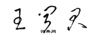 駱恆光王聞君草書個性簽名怎么寫