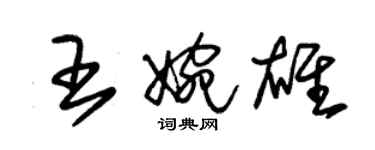 朱錫榮王婉雄草書個性簽名怎么寫