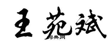 胡問遂王苑斌行書個性簽名怎么寫