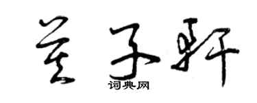 曾慶福莫子軒草書個性簽名怎么寫