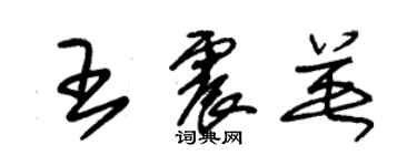 朱錫榮王震英草書個性簽名怎么寫