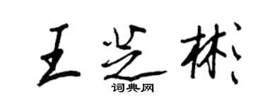 王正良王芝彬行書個性簽名怎么寫